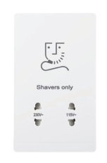 ADMORE Classic Series Data, TV, Telephone & Shaver Sockets – PC White