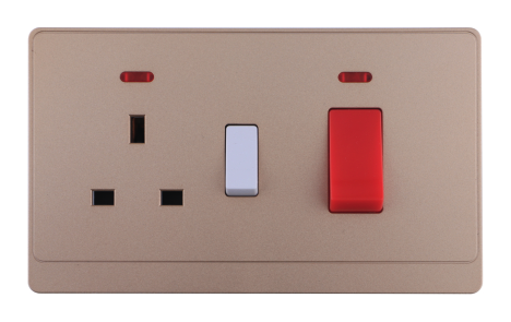 ADMORE Classic Series DP Switches, Cooker Units & Connection Units – Gold