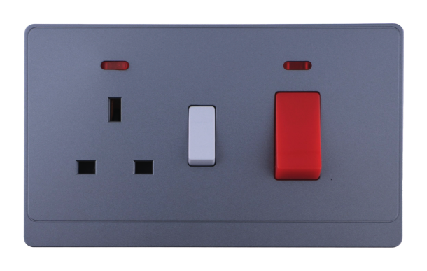 ADMORE Classic Series DP Switches, Cooker Units & Connection Units – PC Grey