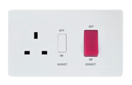 ADMORE Classic Series DP Switches, Cooker Units & Connection Units – PC White