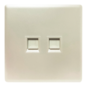 ADMORE Elegant Series Data, TV, Telephone & Shaver Sockets – Pearl White
