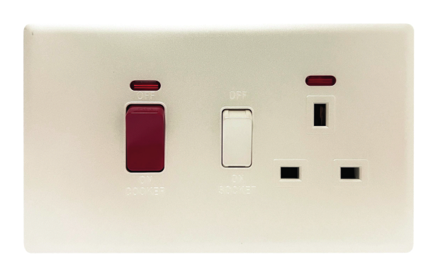 ADMORE Elegant Series DP Switches, Cooker Units & Connection Units – Pearl White