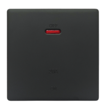 ADMORE Elegant Series DP Switches, Cooker Units & Connection Units – Soft Touch Black