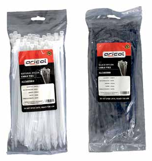 Aricol Nylon Cable Tie (Black / White)