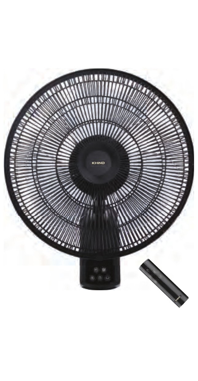 KHIND 16" BLDC Wall Fan with Remote