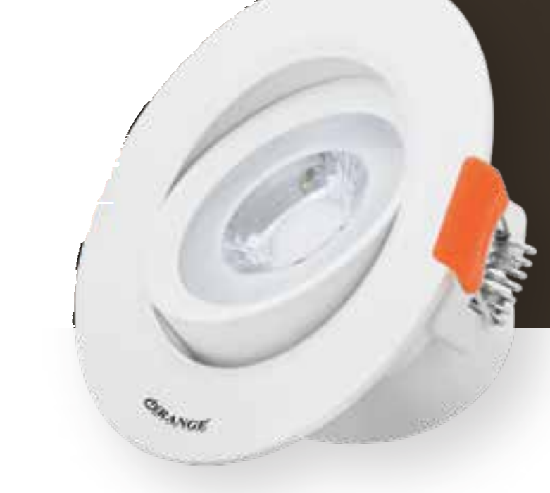 Orange Adjustable Ceiling Light 7W – Circular