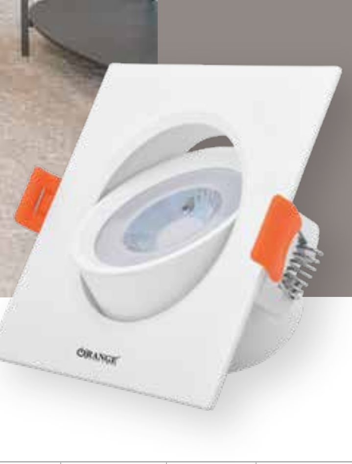 Orange Adjustable Ceiling Light 7W – Square