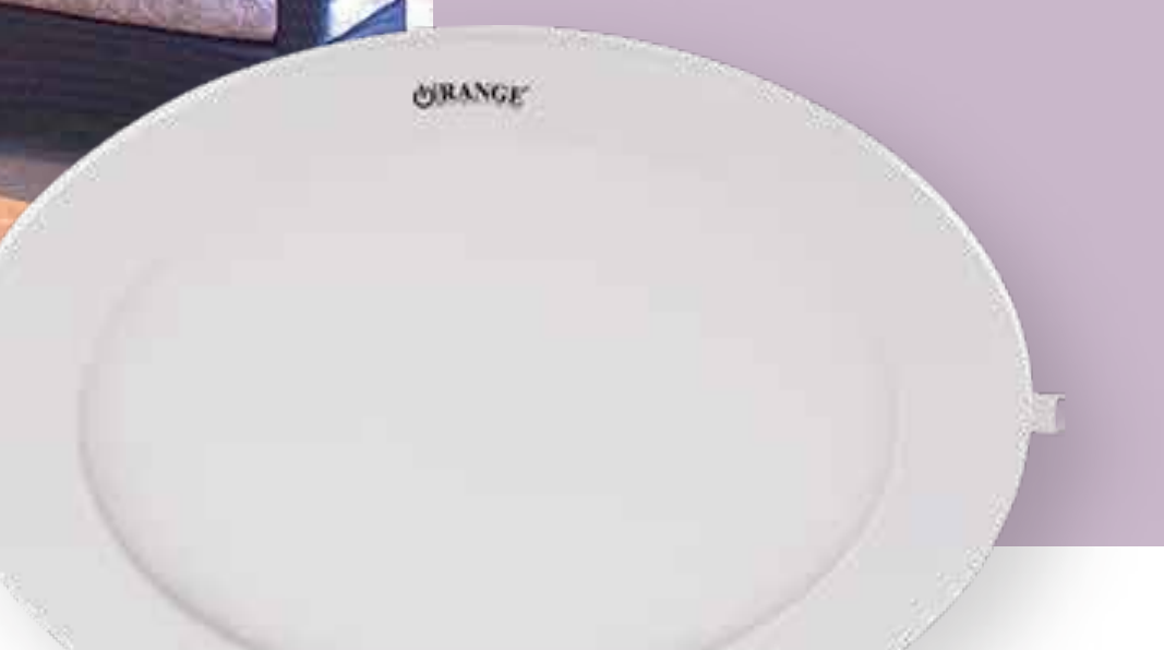 Orange Recessed Circular LED Panel 12-24W