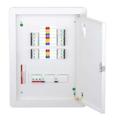 Schneider Electric DBSeT 125A Single Vertical Busbar TPN Distribution Board, Surface