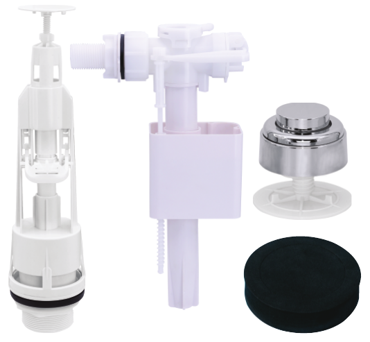 Star USA Single Flush with 1/2 Plastic Side Fill Valve and Bracket (SSFSV12P)