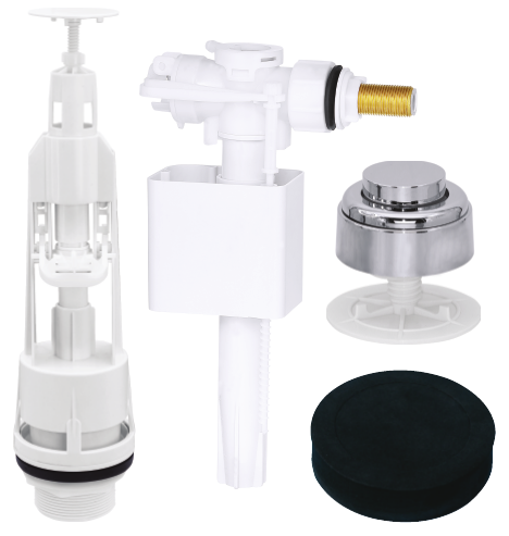 Star USA Single Flush with 3/8 Brass Side Fill Valve and Bracket (SSFSV38P)