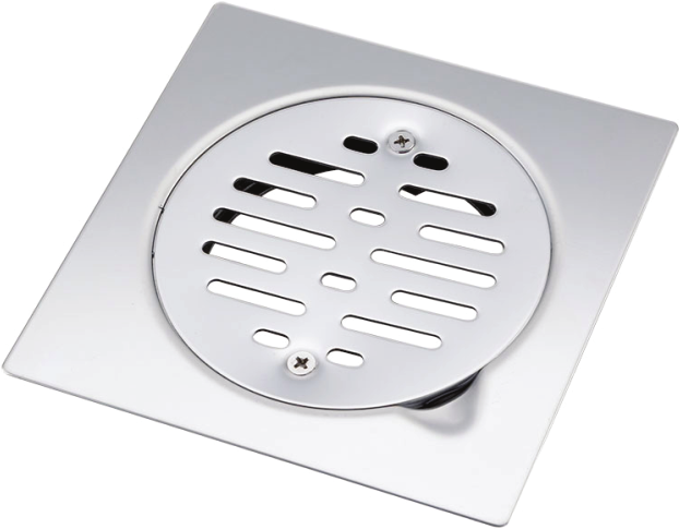 Star USA SS Floor Drain Cover 15 × 15 cm, 2-Piece, 4" Pipe, with Screw (SSFD152P4)